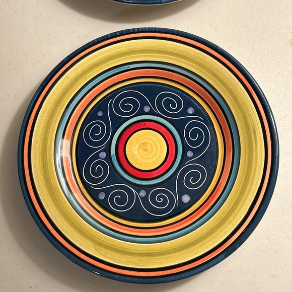 Pier 1 Italian Summer Hand painted Earthenware 9” Plate Made in Italy - Picture 4 of 9